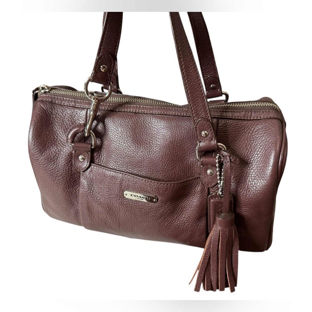 Coach Avery Heritage Brown Leather Satchel Bag